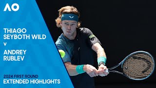Thiago Seyboth Wild v Andrey Rublev Extended Highlights | Australian Open 2024 First Round