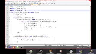Java AWT: Colors and Fonts