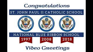 StJPII Blue Ribbon School Congratulations