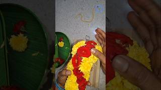 Sevanthi Flower Mala | How to tie Flower Garland | Easy Flower Garland Making | Mala