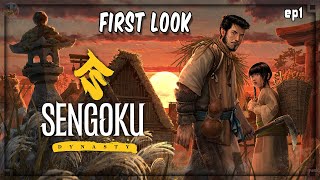 Sengoku Dynasty - ep1 First Look - Build, Craft, Survive