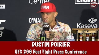 Dustin Poirier claps back at Conor McGregor, reacts to Benoit Saint Denis win at UFC 299