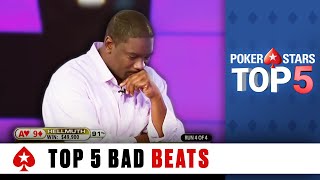 Top 5 Bad Beats Poker ♠️ Poker Top 5 ♠️ PokerStars Global