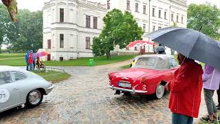 9. Oldtimer-Rallye Elbflorenz, Stempelstelle und Fotopoint Schloss Krobnitz bei Reichenbach/OL