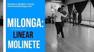 intermediate milonga step: linear molinete with different timing. George \u0026 jairelbhi.