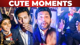 Jayam Ravi & Aarav Ravi Cute Moments! | Galatta Debut Awards
