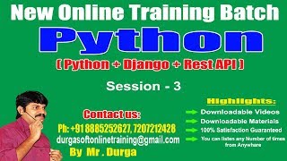 Python Tutorials || Python Features || Session - 3 || by Durga Sir