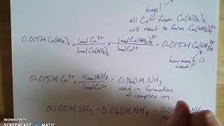 Solving Complex-Ion Equilibrium ICE Box (Table) Problems