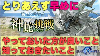 【ブレスロ】新コンテツ「神蛇への挑戦」早めにやっておきたいこと【ブレイドエクスロード】