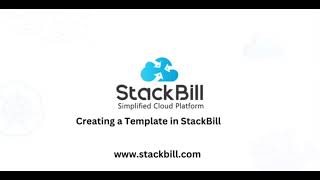 Creating Template in StackBill CMP - Admin Panel
