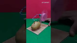 Potato Free Energy With DC Motor Experiment #shorts #trending #experiment