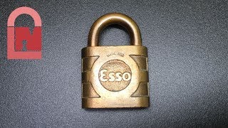 Rare ESSO Yale Bronze Padlock Picked