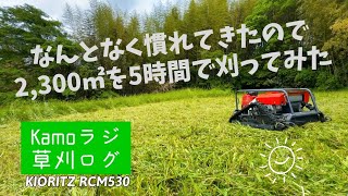 2,300平方メートルを５時間で刈るラジコン草刈機　RCM530　これがどうなのか自分が一番わからない