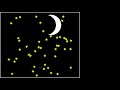 Night with stars and moon | Python Turtle
