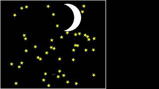 Night with stars and moon | Python Turtle
