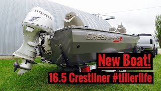 NEW BOAT- 16.5 Crestliner. #tillerlife