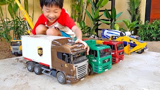 Car Toy Pretend Play with Excavator Truck Toys Activity