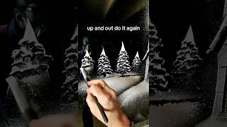Create beautiful trees on windows with snow spray #snowspray #christmas