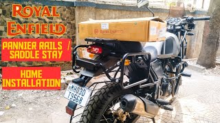 PANNIER RAILS / SADDLE STAY | LUGGAGE TOURING SETUP | ROYAL ENFIELD | HIMALAYAN BS6 | GRAVEL GREY