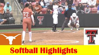 #1 Texas vs Texas Tech Softball Game 2 Highlights, May 4 2024