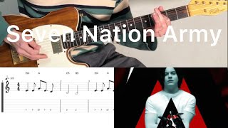 The White Stripes - Seven Nation Army (guitar cover with tabs & chords)