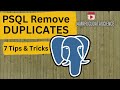 HOW TO REMOVE DUPLICATES PSQL 7 IDEAS  & TIPS | AVOID DUPLICATES PSQL TIPS