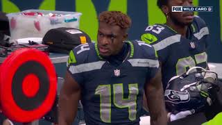 DK Metcalf Throws Helmet \u0026 is HEATED on the Sidelines