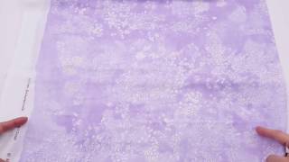 metallic white and purple double gauze nani iro flower fabric by Kokka