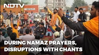 Row Over Namaz In Gurugram Again, Praying Muslims Face 'Jai Shri Ram' Chants