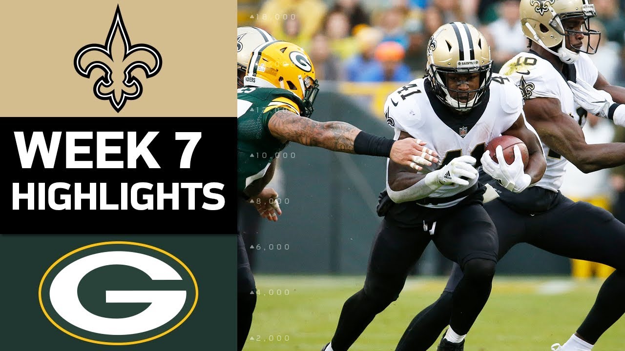 Saints Vs. Packers | NFL Week 7 Game Highlights - YouTube