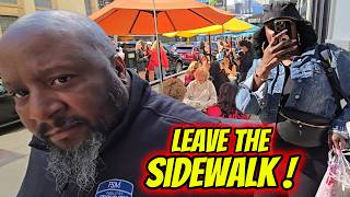Sidewalk bully securiturd gets shut down by 1A auditors! 😎📸 Detroit street life #1stvlog