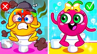 The Poo Poo Song! 💩🚽 Potty Training Nursery Rhymes + Funny Cartoons for Kids with Baby Avocado 🥑