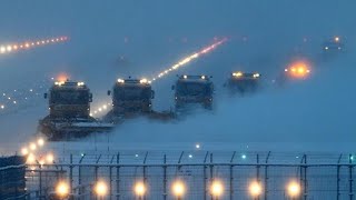 ＜時感景感＞１　旭川空港　安定運航支える除雪隊