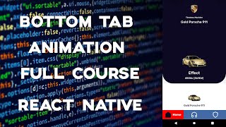 Bottom tab bar animation on react native | React Native Ui Animations