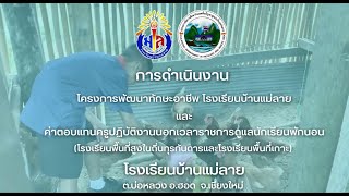 การดำเนินงานพัฒนาทักษะอาชีพโรงเรียนบ้านแม่ลาย