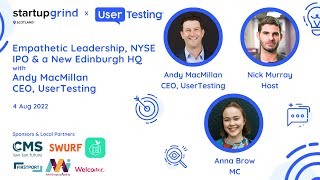 UserTesting CEO Andy MacMillan speaks to Startup Grind Scotland