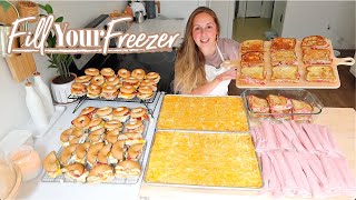 EASY MONTHLY FREEZER MEAL PREP RECIPES COOK WITH ME LARGE FAMILY MEALS WHATS FOR