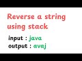 reverse a string using stack in java #reverse