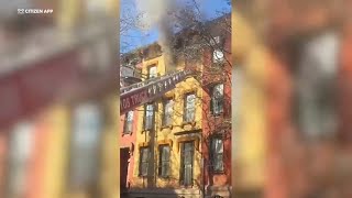 Man in critical condition after jumping from burning brownstone in Williamsburg