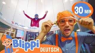 Blippi geht Indoor-Fallschirmspringen | Blippi Deutsch | Abenteuer und Videos für Kinder