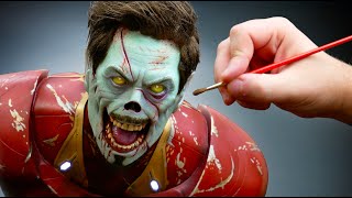 Zombie Iron Man Sculpture Timelapse -  What If...?