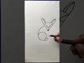 Simple and easy fox drawing with pencil