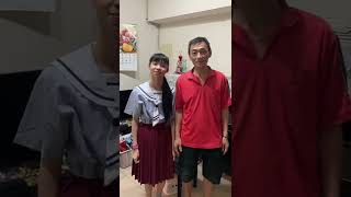 國一新生訓練。6:20起床。7:00出門。Cindy要人載，不自己走上下課。昨晚看她跟平時一樣半夜二點多才睡著。