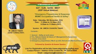 Emergency preparedness & Response  Related to MSME Occupational Health & Saftey