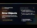 Error Objects Explained | FullStack Masterclass JavaScript Course