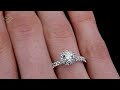 ut50 18k white gold alessandra gia diamond halo side stone engagement ring