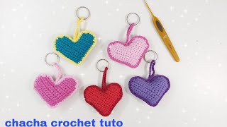 Tuto cœur porte-clés au crochet ❤