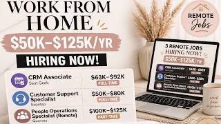 Up to $125K Yearly Working from Home | Three High Paying Positions #workfromhome2026