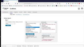 Searching Online Databases or Catalogs to Import References into EndNote Basic