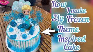 Elsa cake/Frozen Themed Cake Toppers for Decoration #FrozenCake #cakedesign   /Elsa cake decoration